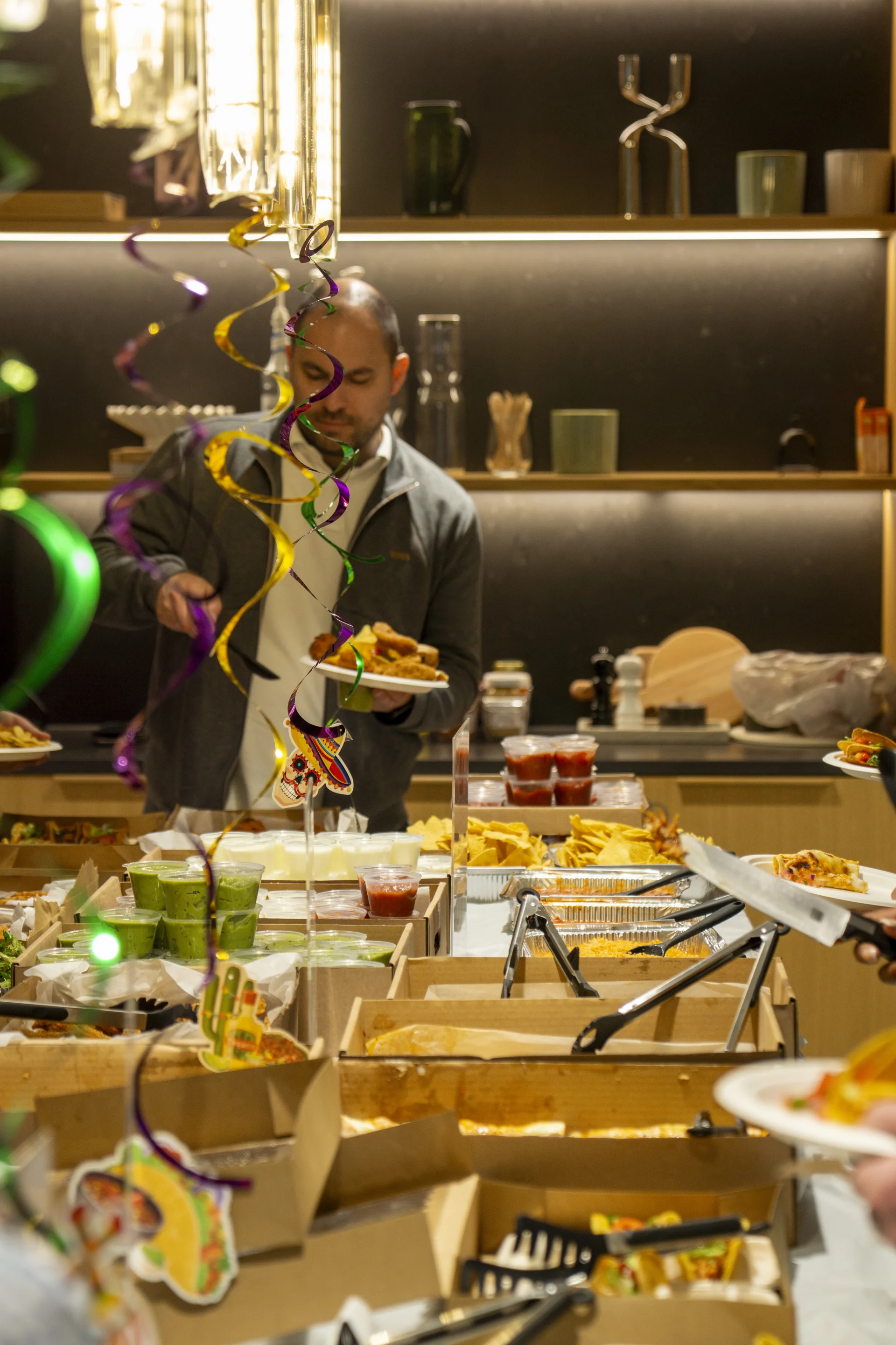 Sit-down dinner setup at a Frida Camden private hire night