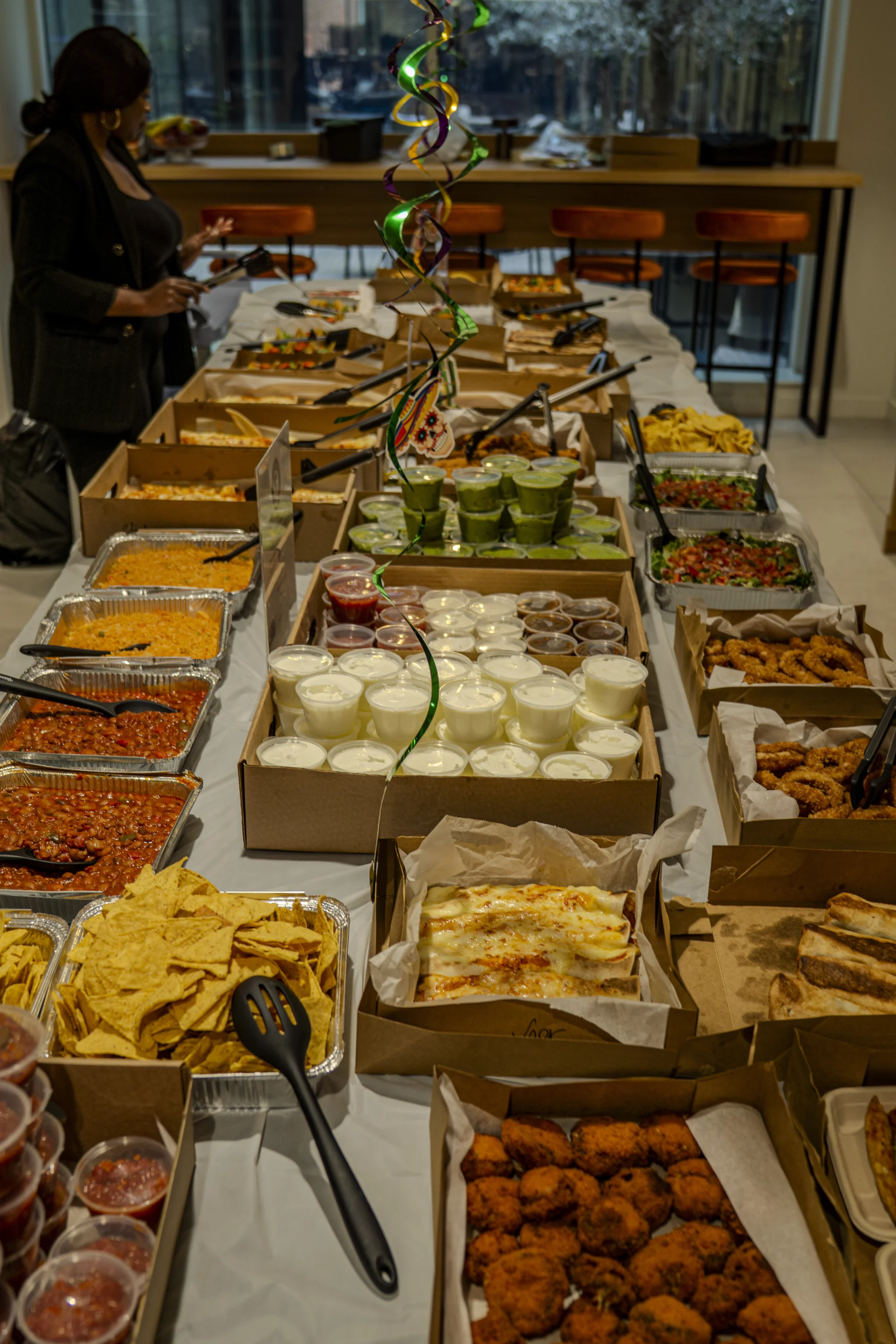 Office party catering by Frida Camden — Mexican fajita station