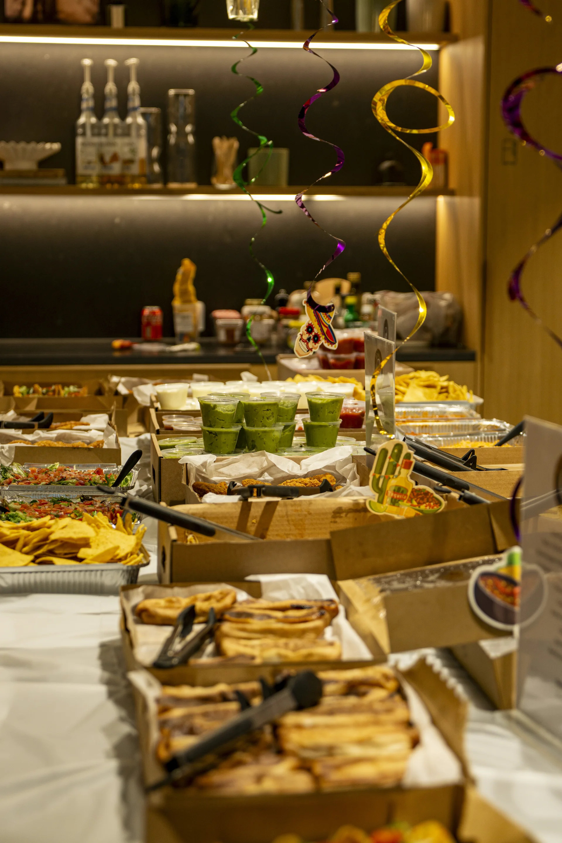 Frida Camden hot food trays at a London catering setup