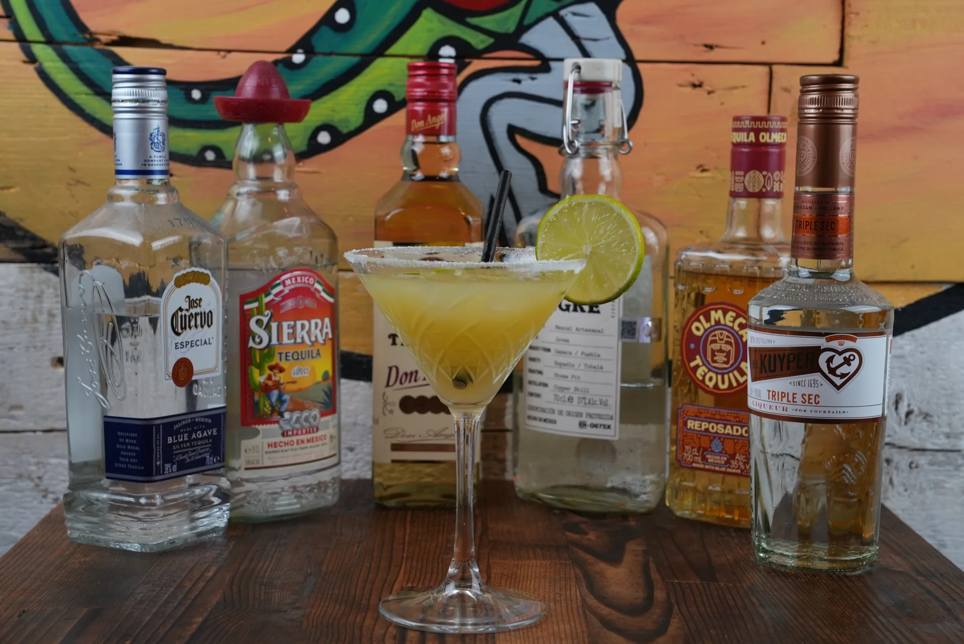 Mezcal pour at the Frida Camden bar — agave spirit served in clay copita with orange and sal de gusano, Camden London